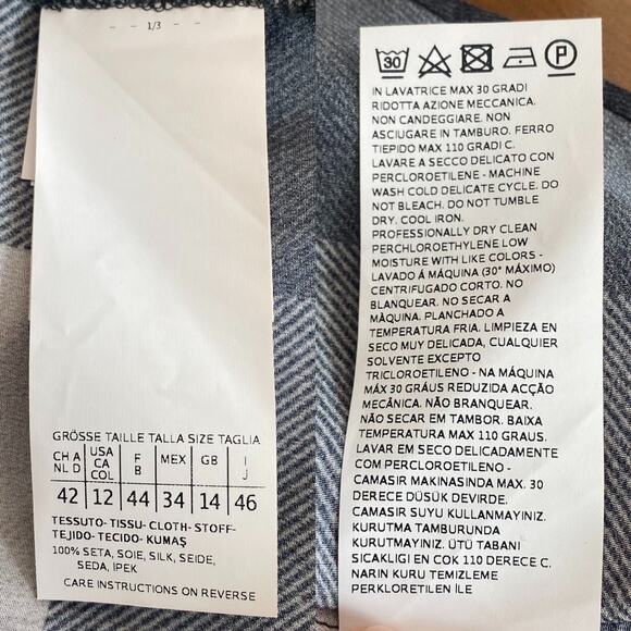 Weekend Max Mara Black and White Checkered Blouse - Picture 5 of 8